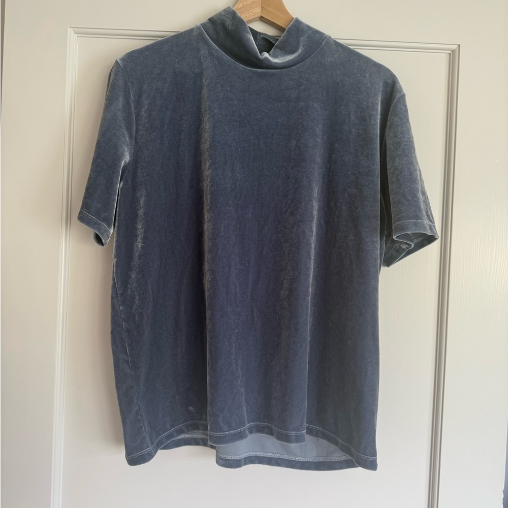 J.Jill | Blue Velvet T-Shirt | Size xl
